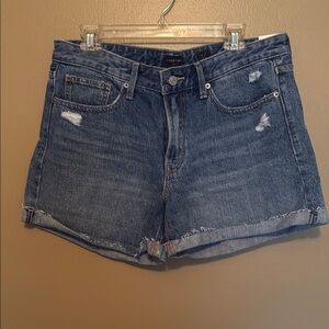 Lucky Brand Blue Distressed Jean Shorts Relaxed Fit